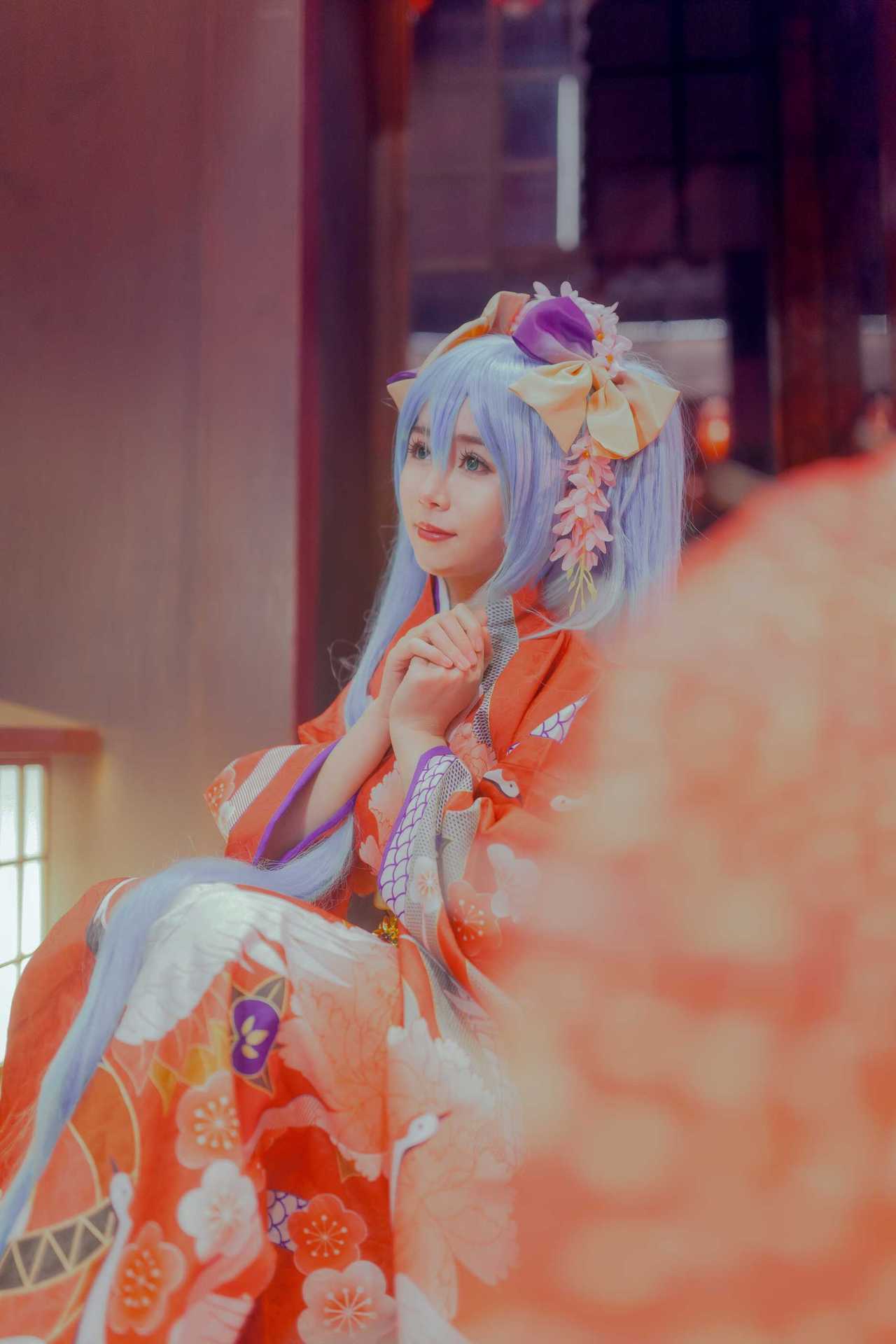 VOCALOID 初音花色衣Cosplay