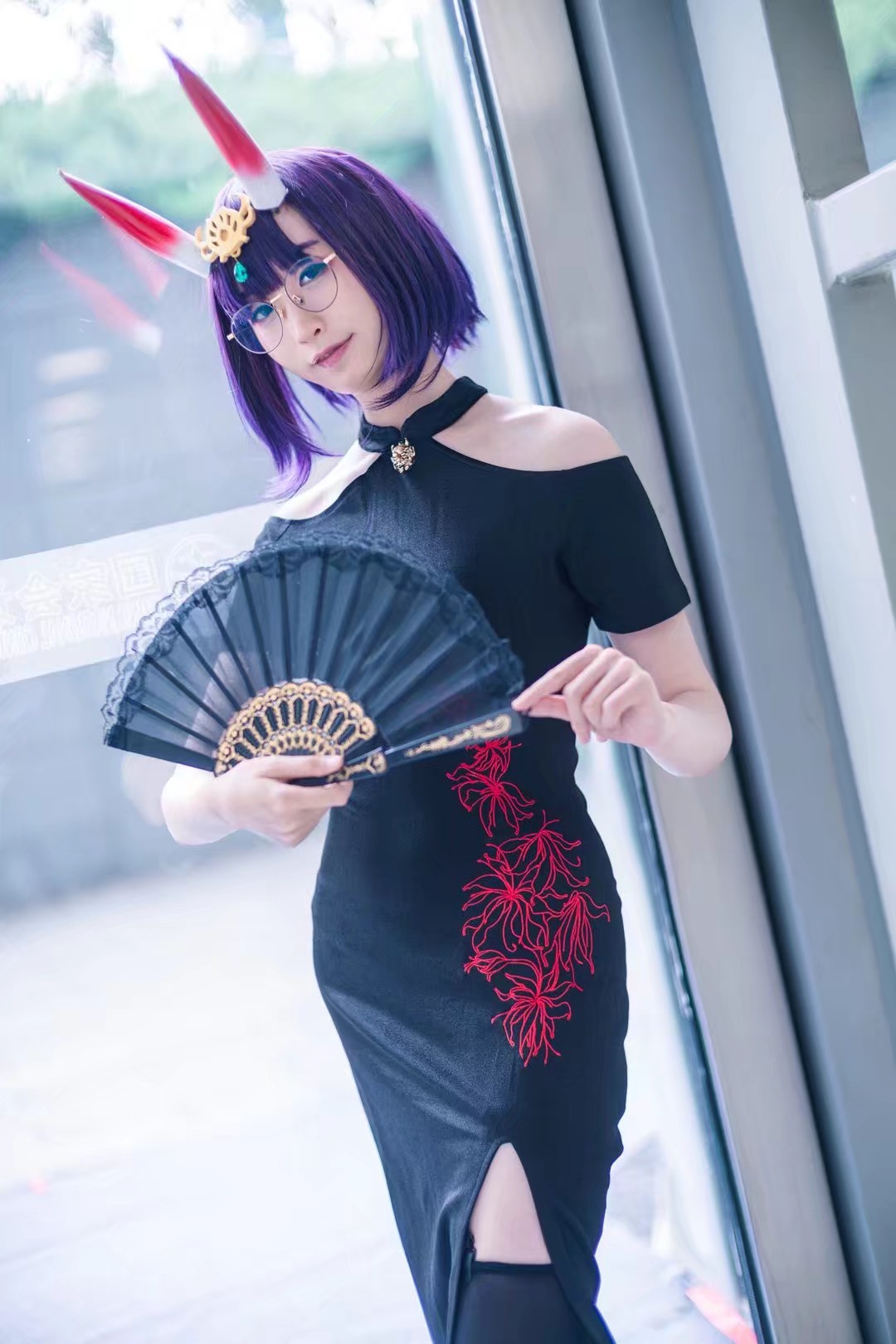 酒吞童子旗袍私设cosplay