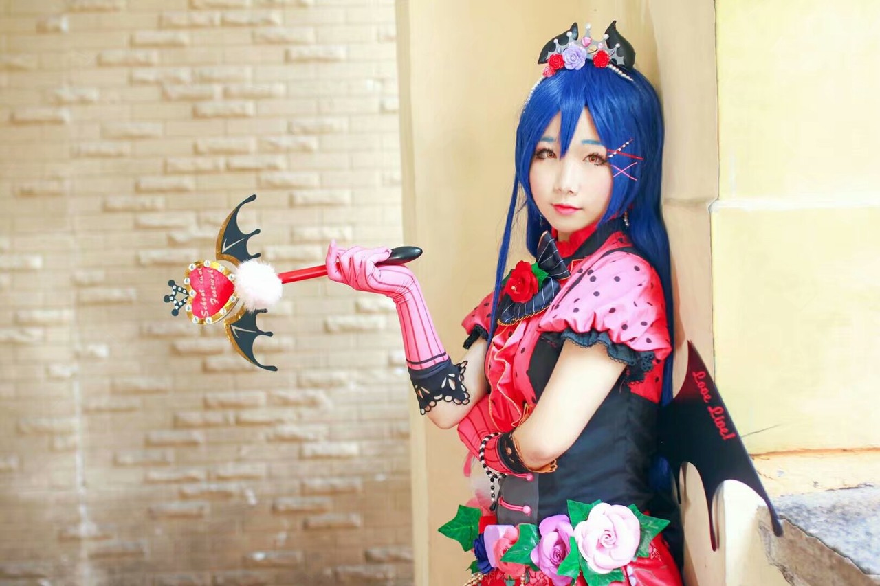 lovelive园田海未cosplay小恶魔要来偷走你的心哟