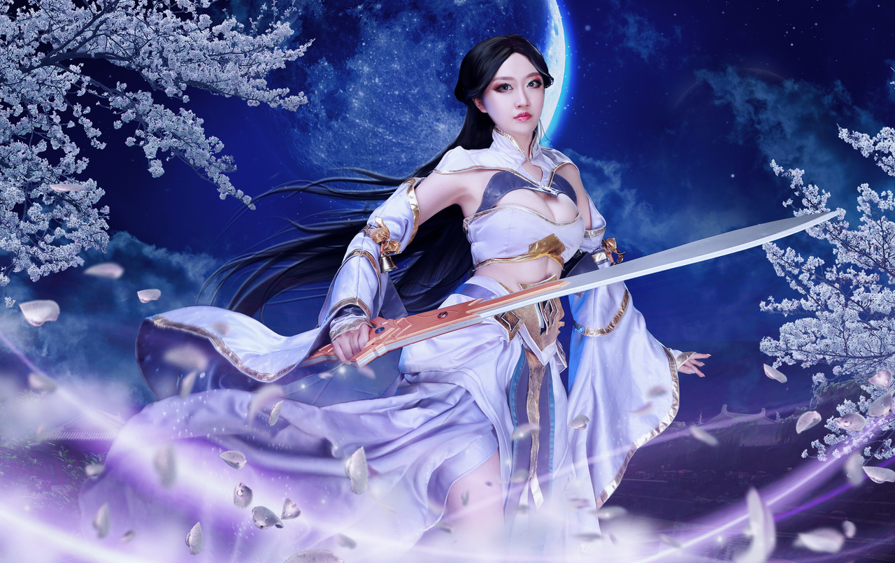 王者荣耀露娜紫霞仙子cosplay