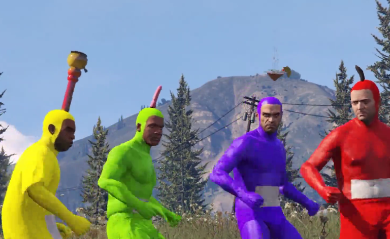 鬼畜版《天线宝宝》来袭?肌肉壮汉穿上紧身衣,画风极度辣眼睛!