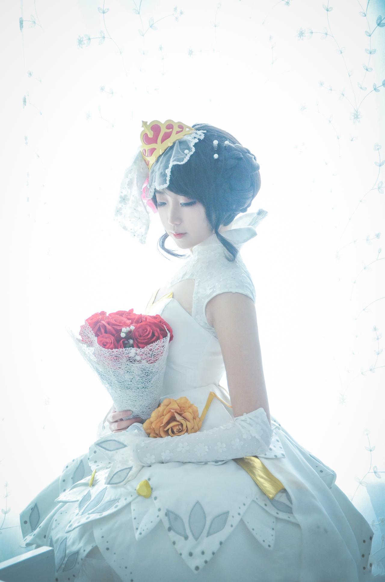 王者榮耀 小喬純白花嫁cosplay