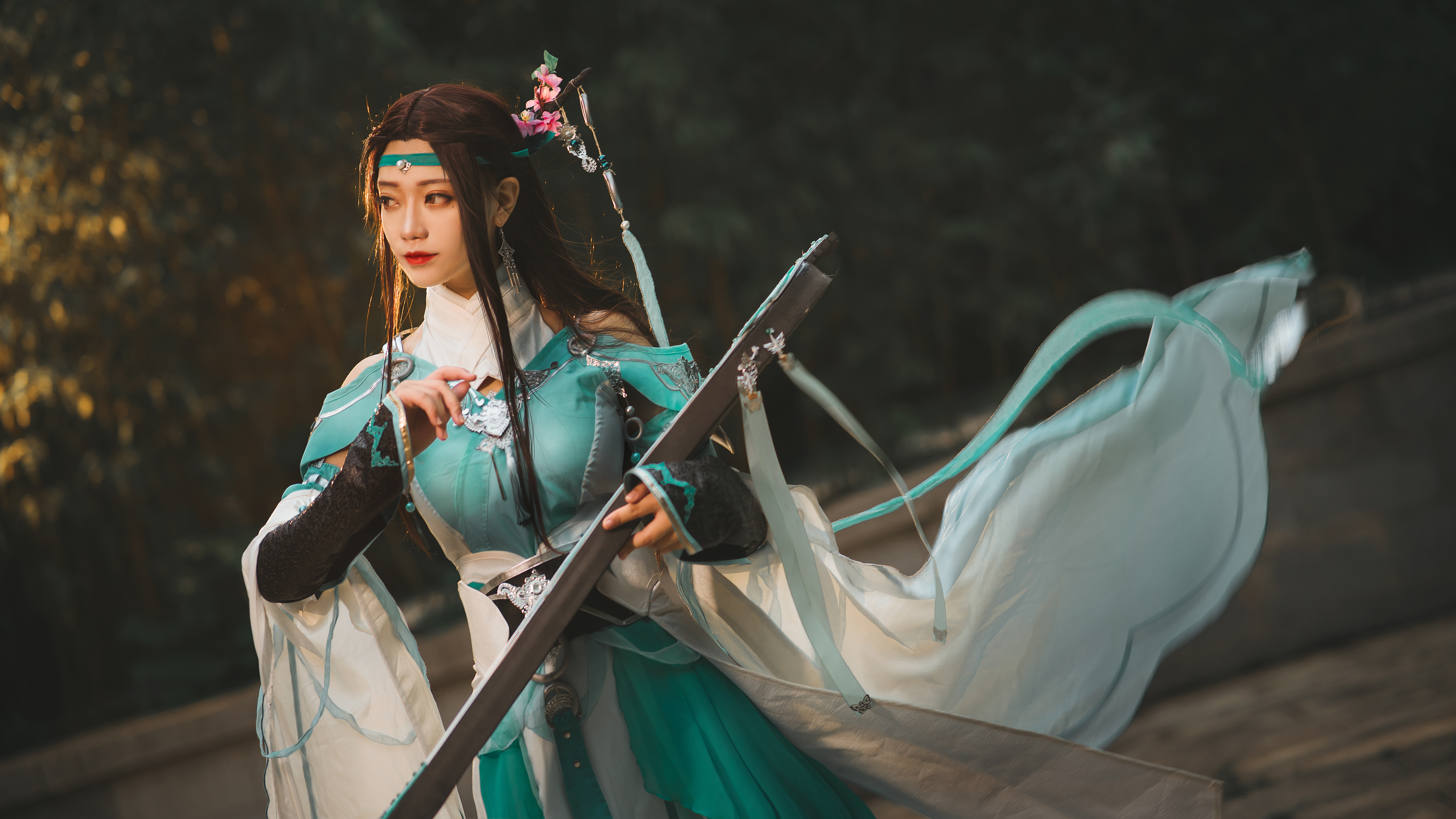 剑网三 长歌门雪河琴娘cosplay