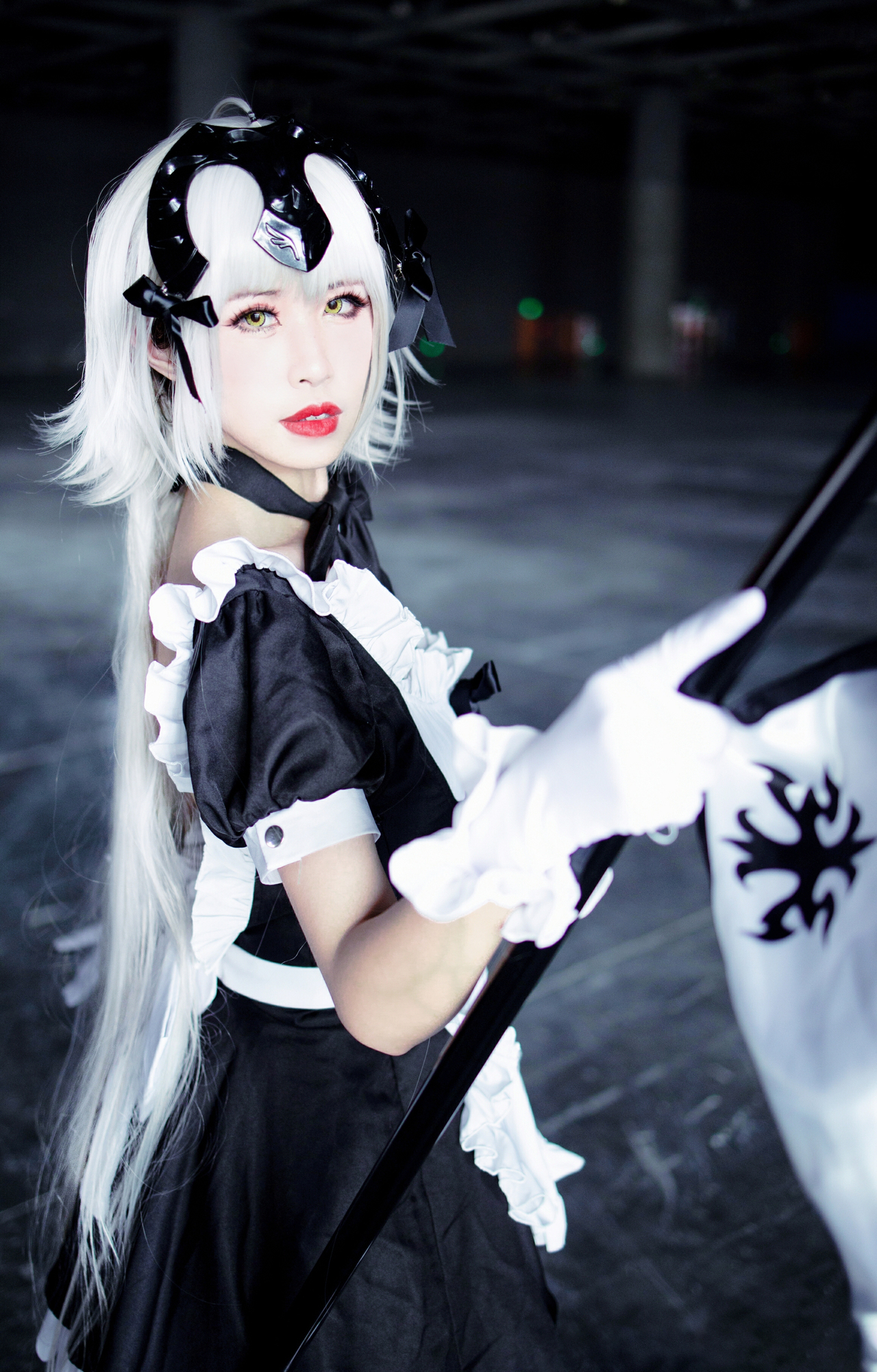 fgo黑贞德女仆cosplay