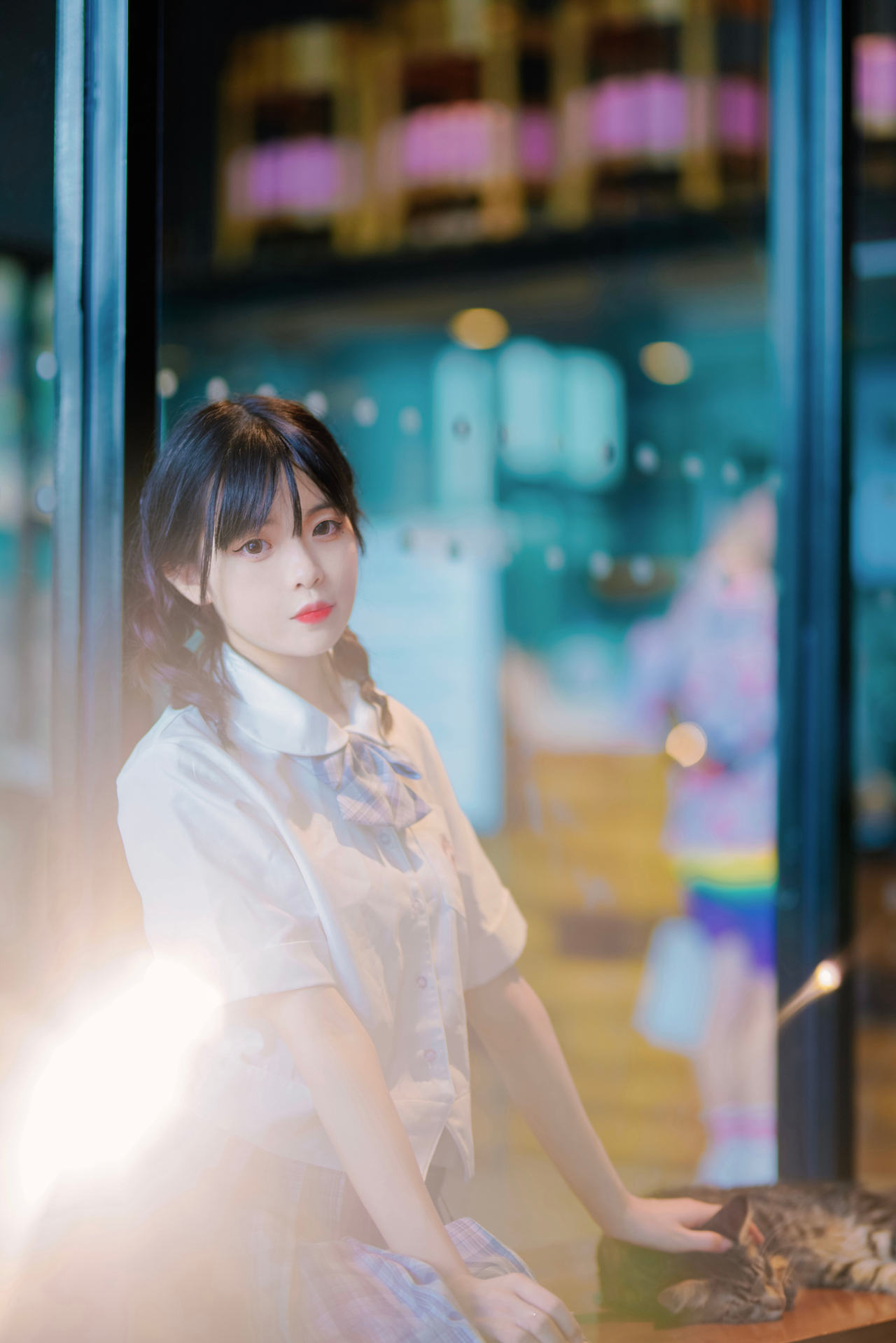 jk日常,双马尾女孩