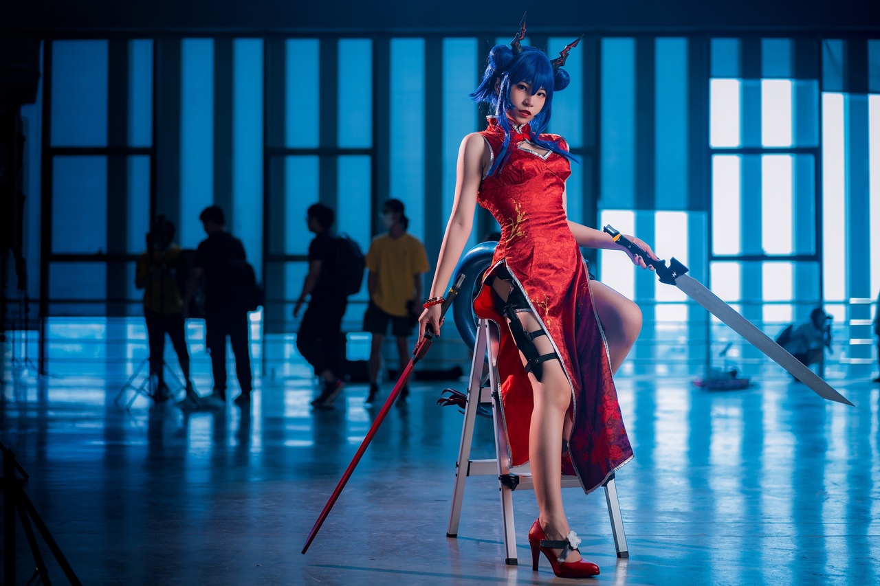 明日方舟 陈sir旗袍cosplay